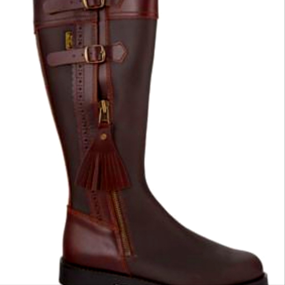 Brown Leather Boots Valverde del Camino unisex size 40EU 9 US